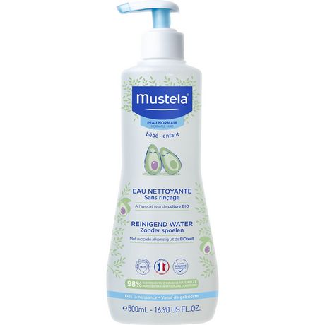 MUSTELA Eau nettoyante bébé sans rinçage à l'avocat bio peau normale 500ml  pas cher 