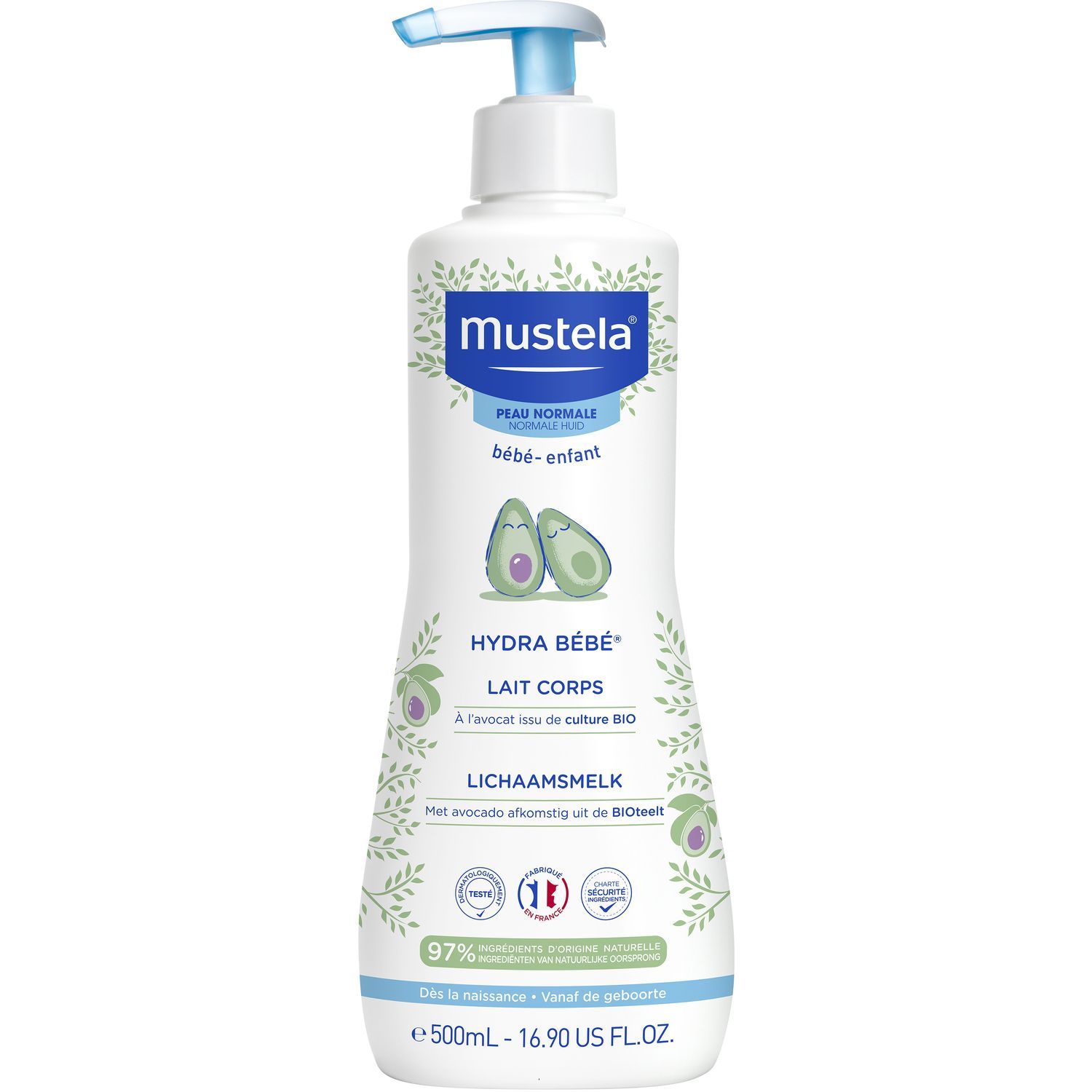 MUSTELA HYDRA BEBE LAIT CORPS A L'AVOCAT ISSU DE CULTURE BIO 500ML