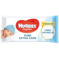 HUGGIES Lingettes pure extra care pour bébé 56 lingettes