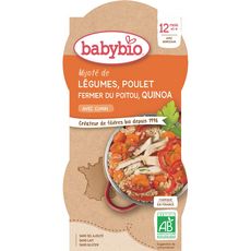 BABYBIO Babybio mijoté de légumes poulet quinoa 2x200g dès 12 mois