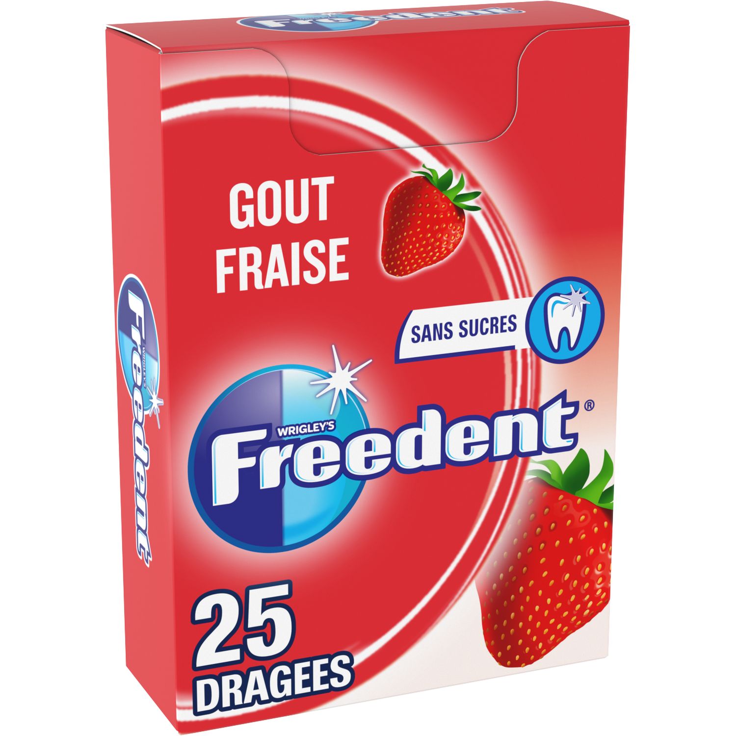 FREEDENT Chewing-gum sans sucre aux fruits des bois 25 tablettes