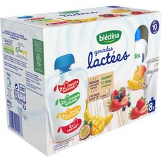 Bledina Gourde Dessert Lactee Aux Fruits Des 10 Mois 8x85g Pas Cher A Prix Auchan