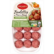 BIGARD Boulettes gourmandes porc et boeuf 375g
