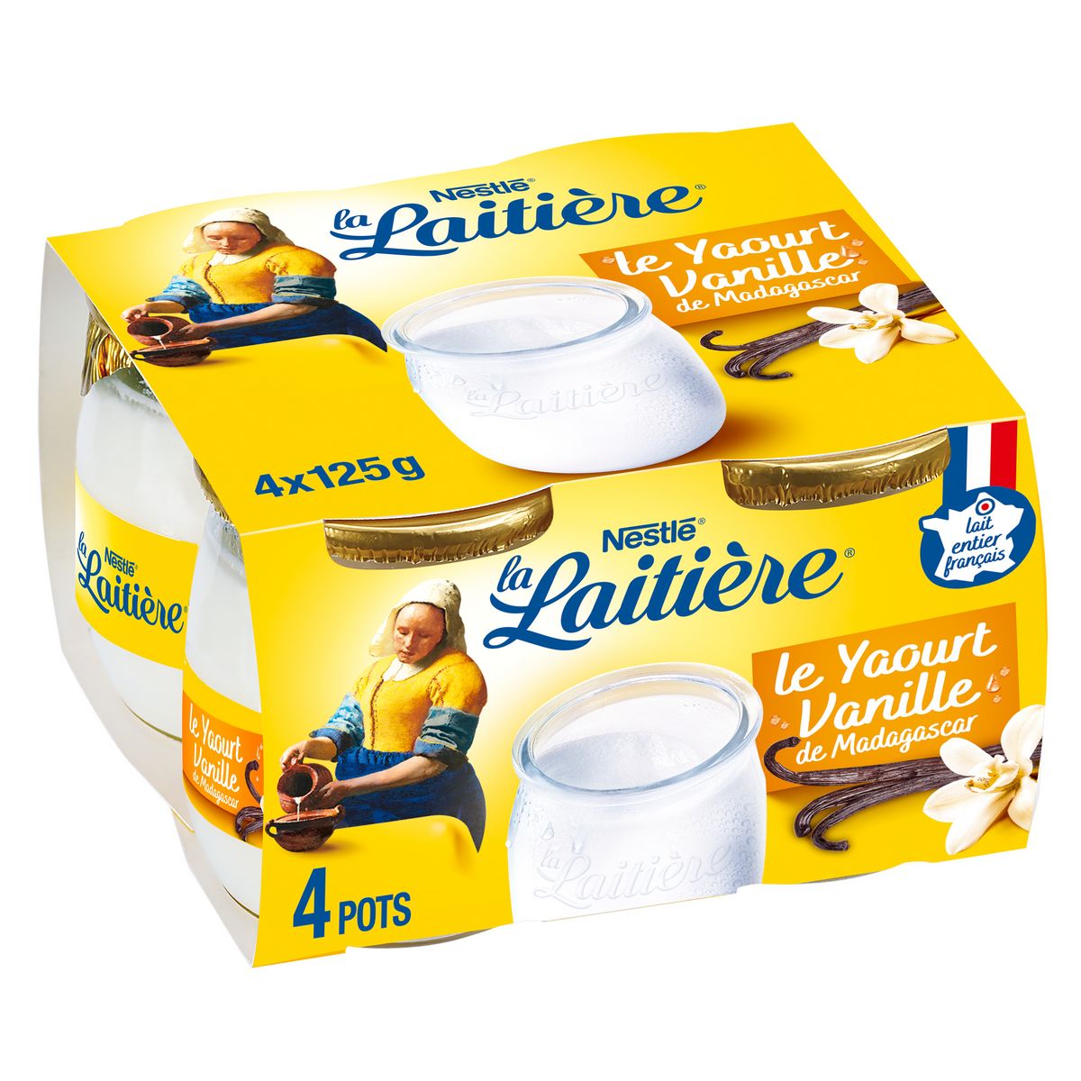 LA LAITIERE Yaourt au lait entier vanille 4x125g