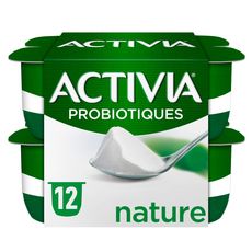 ACTIVIA Probiotiques - Yaourt nature bifidus 12x125g
