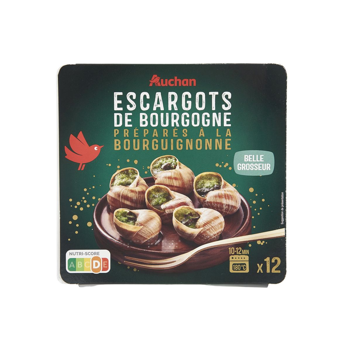 Assiette de 12 escargots de Bourgogne - Belle grosseur Bourgogne