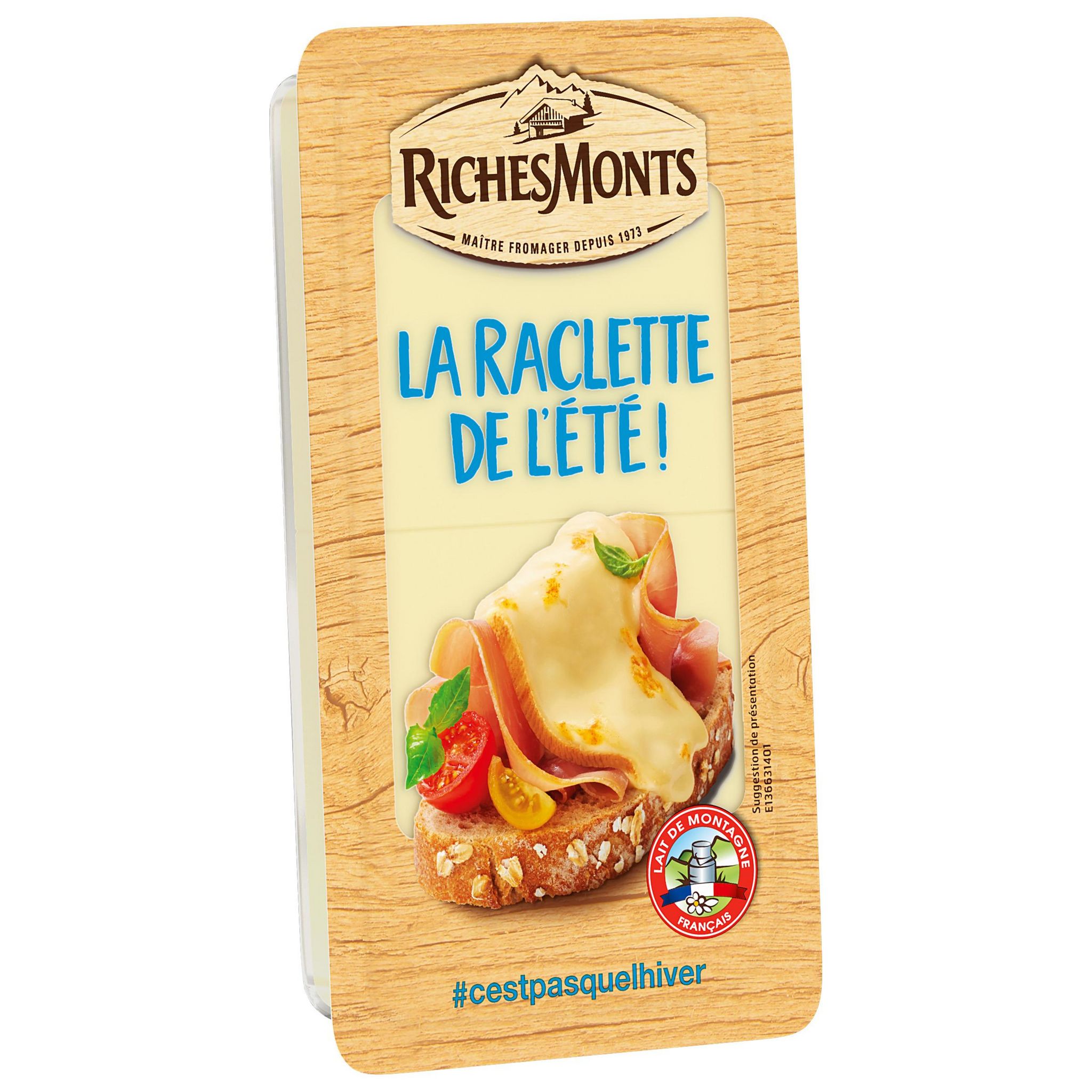 AUCHAN Fromage à raclette nature 4/6 Personnes 2x400g pas cher 