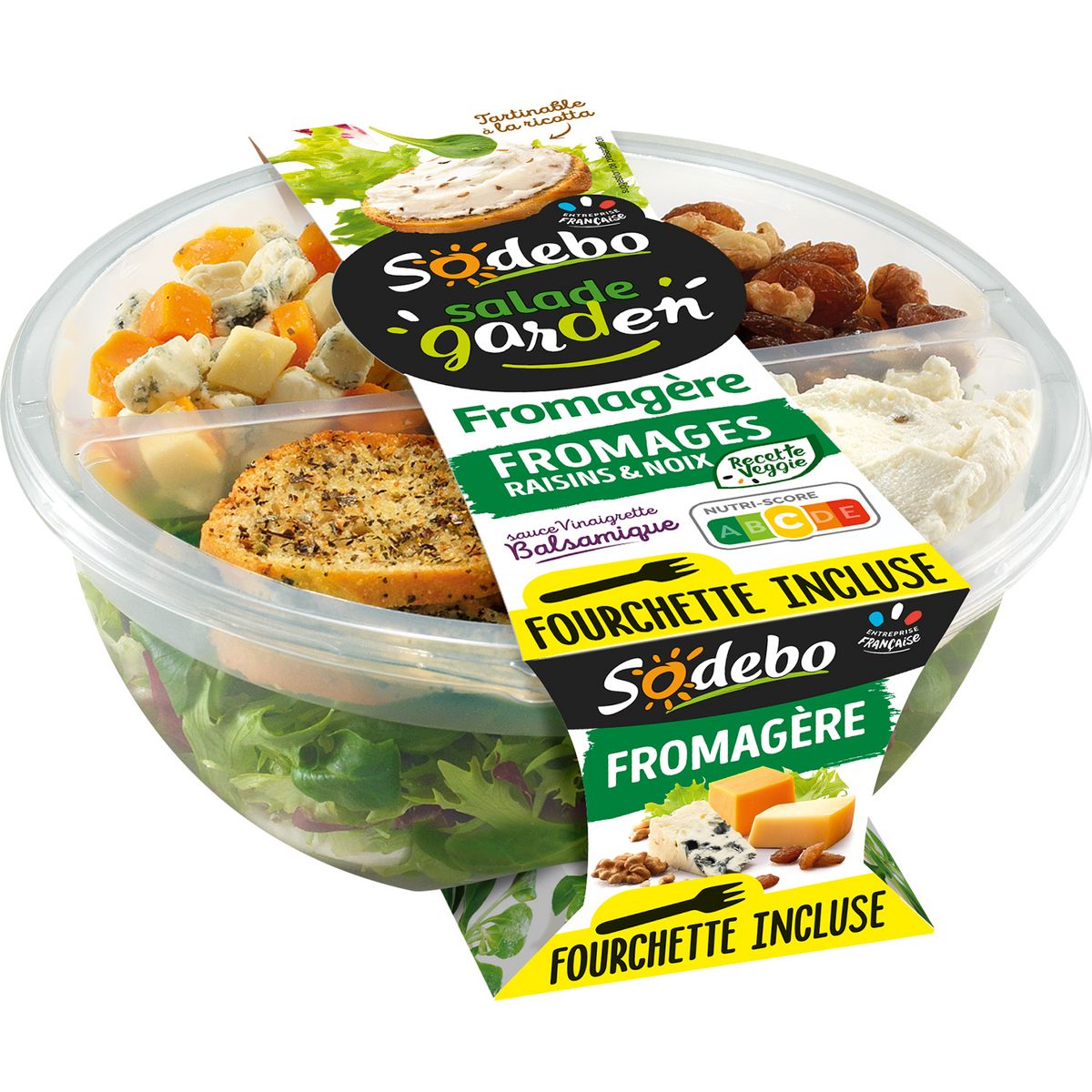 SODEBO Salade garden fromagère 1 portion 240g