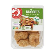 AUCHAN Nuggets végétal de blé et oignons 2 portions 200g