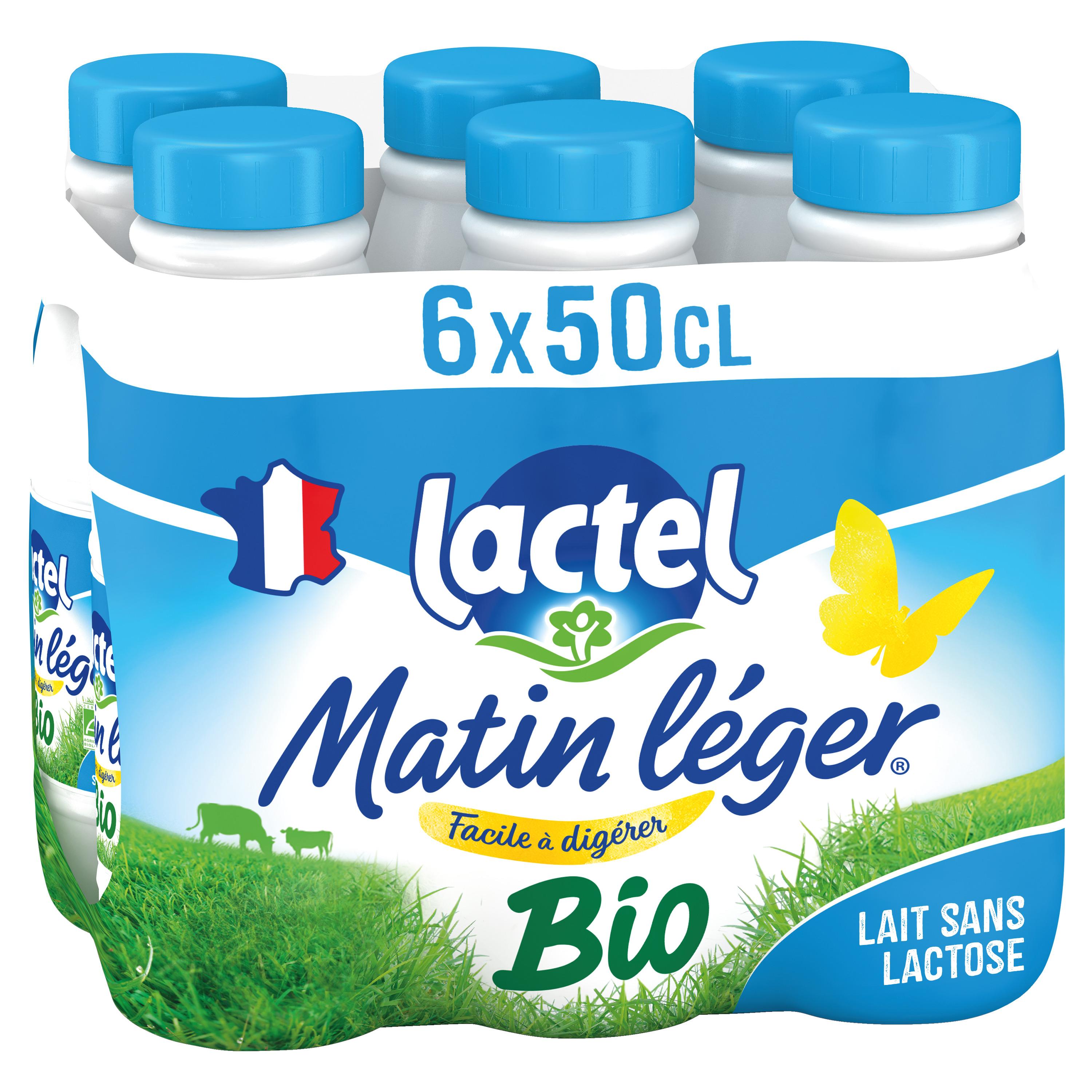 Grossiste Lait Bio sans lactose 1.2% M.G 6x50cl - LACTEL