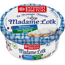 PAYSAN BRETON Madame Loïk Fromage fouetté nature réduit en sel 150g