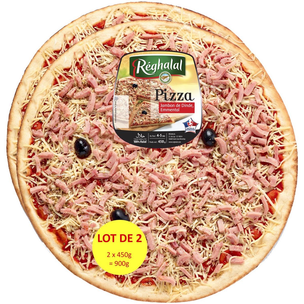 Pizza Boite Brun / pizza halal/ halal food service/ restauration halal