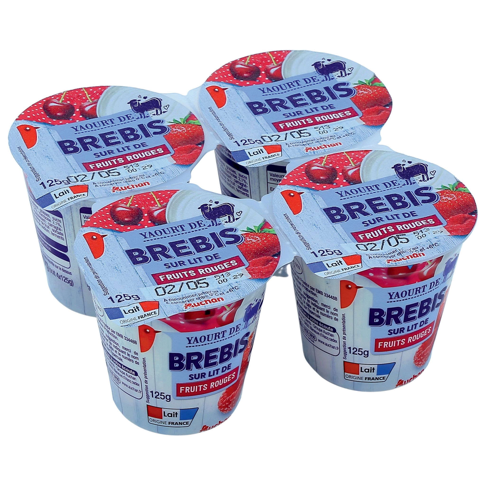 Yaourt au lait de Brebis nature - Auchan - 0.46 kg