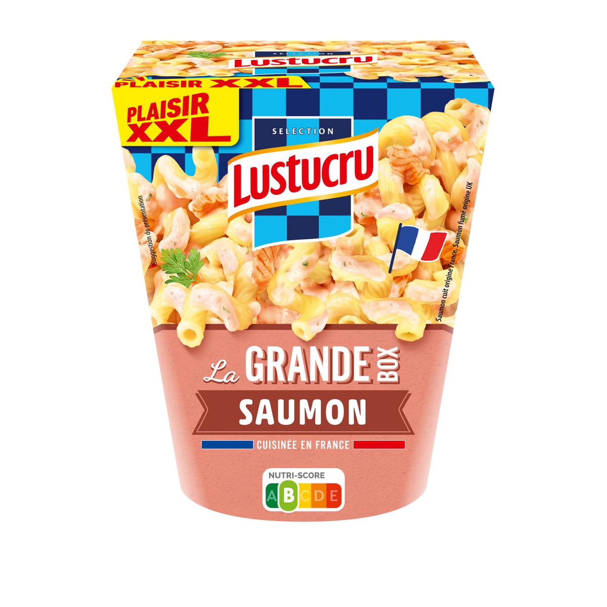 LUSTUCRU Box pâtes serpentini sauce saumon 1 portion 360 g pas cher à