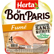 HERTA Le Bon Paris jambon fumé sans nitrite 4 tranches 140g