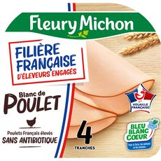 FLEURY MICHON Blanc de poulet filière française 4 tranches 160g
