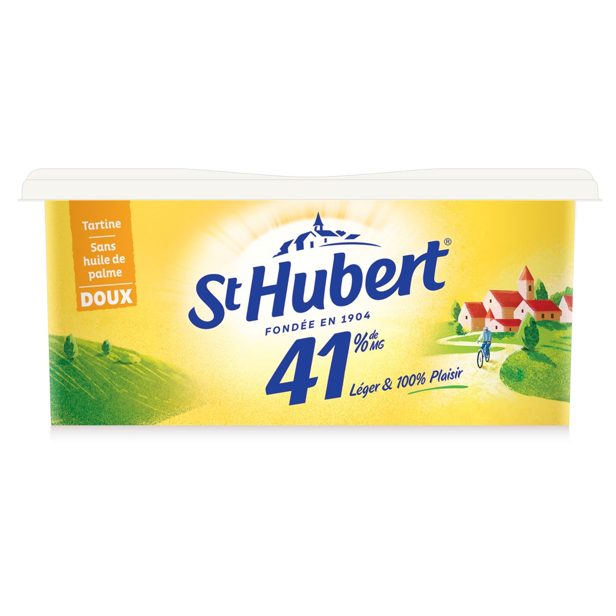 ST HUBERT 41 Margarine doux allégée 38% MG sans huile de palme à tartiner 500g