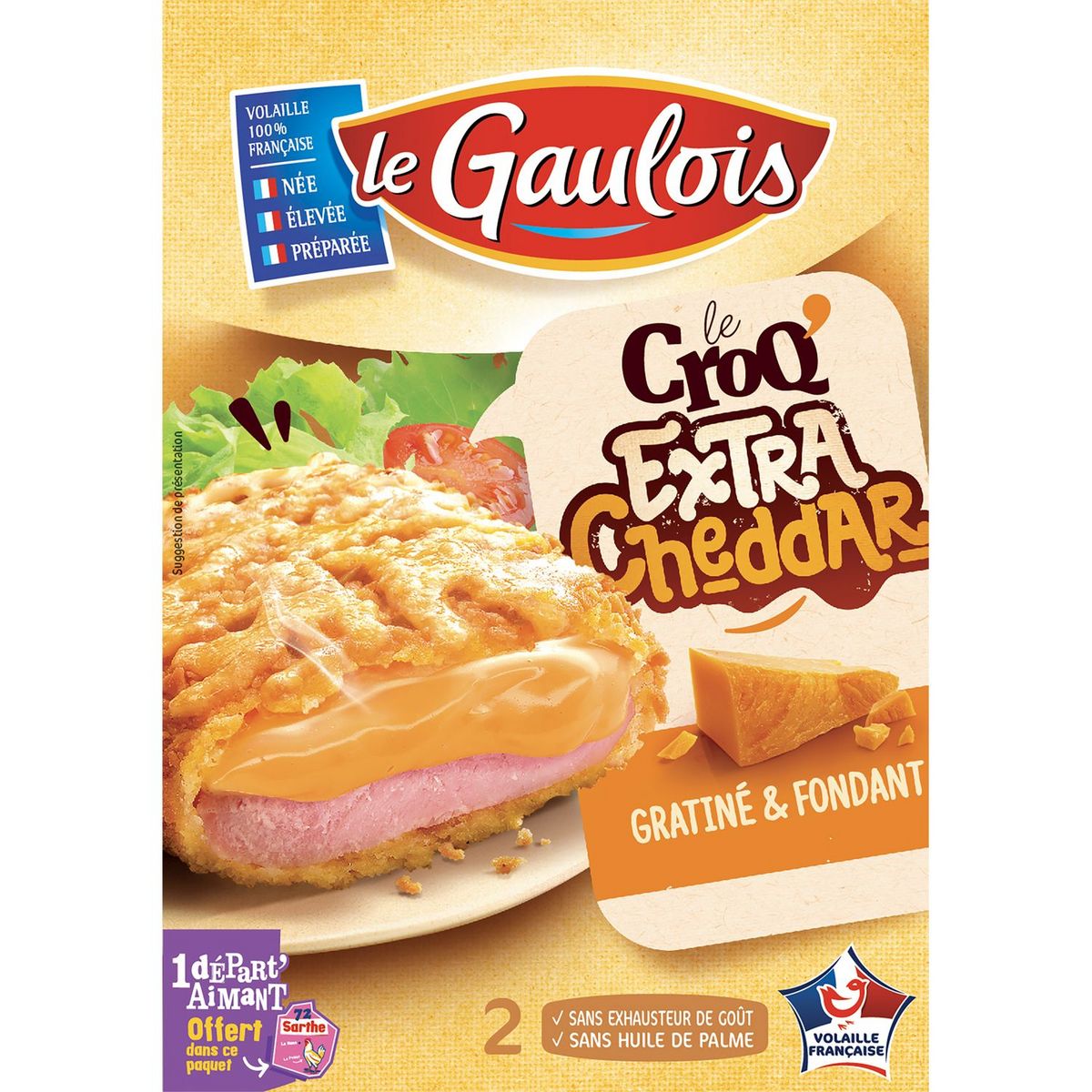 LE GAULOIS Croq Extra Cheddar 2 200g
