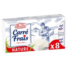 ELLE & VIRE Carré Frais Fromage frais nature 15%MG 8 portions 200g