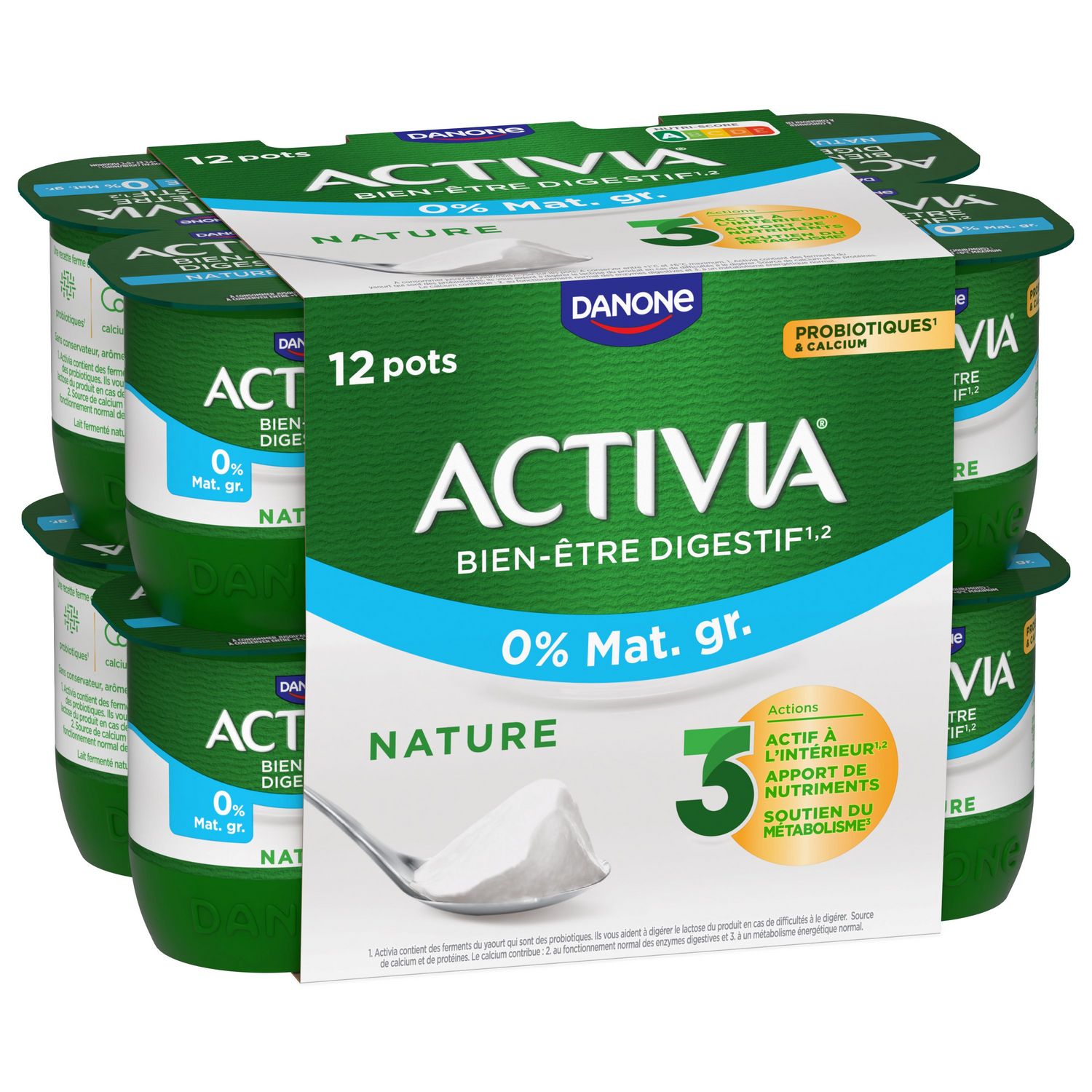 Activia Nature 0%  Spécialité laitière probiotiques & bifidus