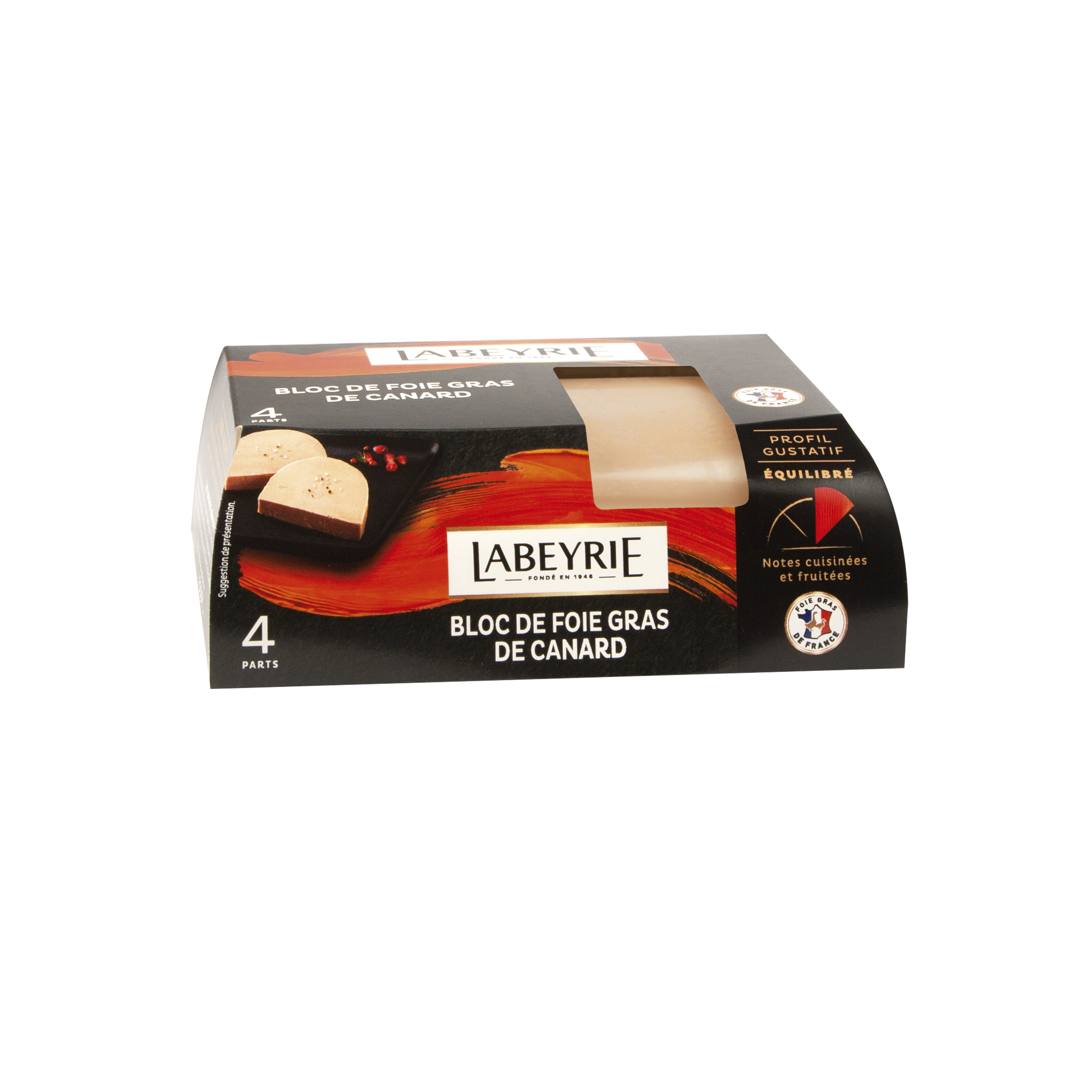 LABEYRIE Bloc de foie gras de canard avec morceaux IGP avec lyre 12 parts  460g pas cher 