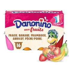 DANONINO Petits suisses aux fruits 16x50g