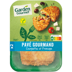 GARDEN GOURMET Pavé gourmand courgettes et fromage 2 pièces 180g