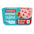 ANDROS Gourmand & Végétal - Dessert brassé au lait de coco et fraise 4x100g