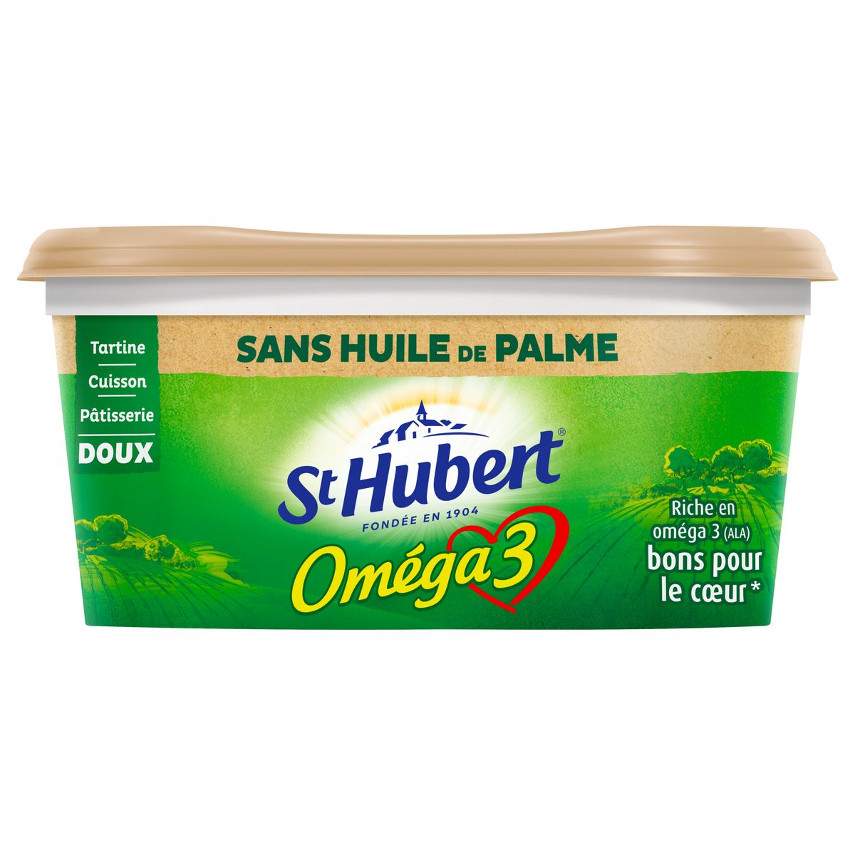 ST HUBERT Margarine oméga 3 doux sans huile de palme tartine et cuisson 500g