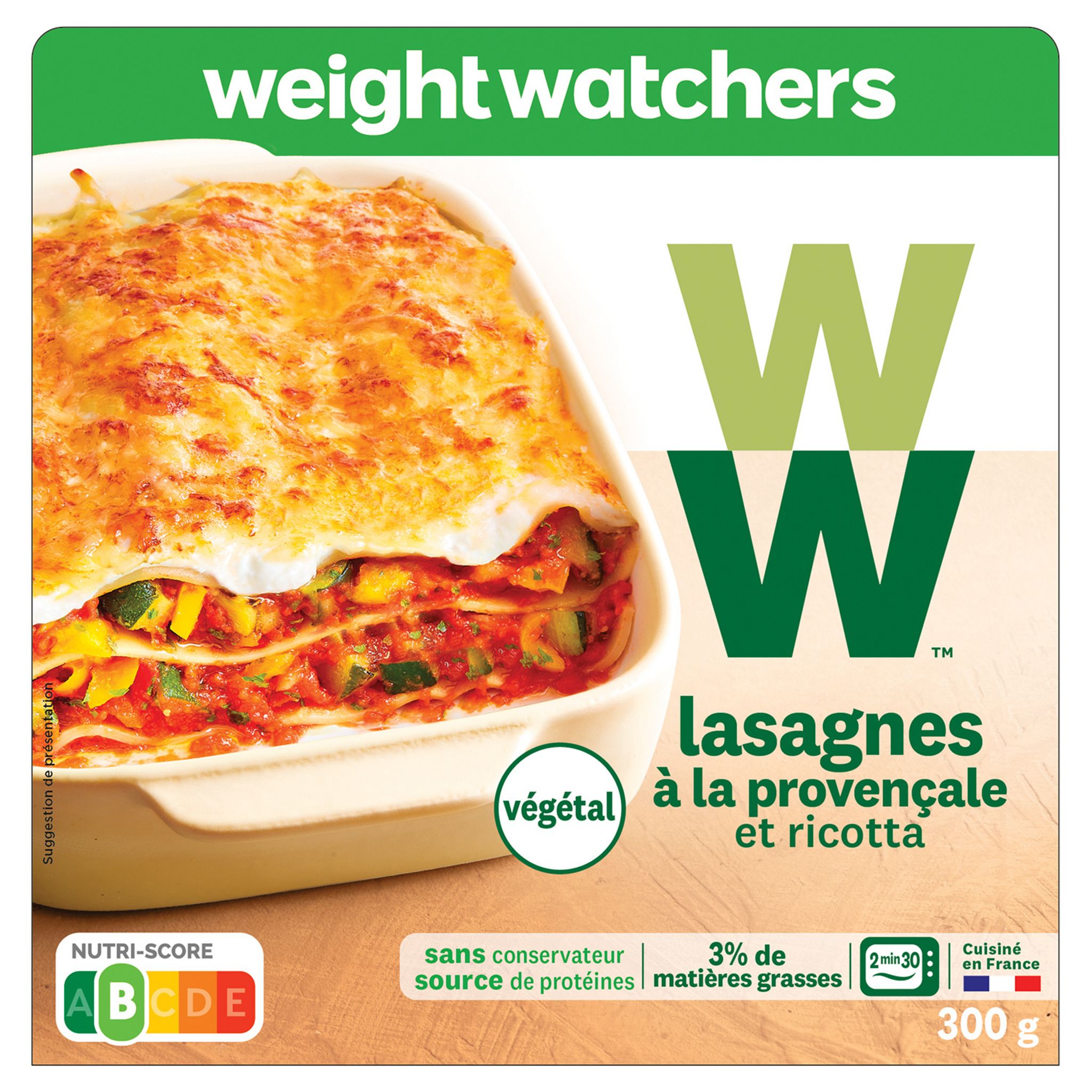 WEIGHT WATCHERS Lasagne à la Provençale 300g pas cher 