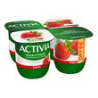 ACTIVIA Probiotiques Yaourt saveur fraise 4x125g