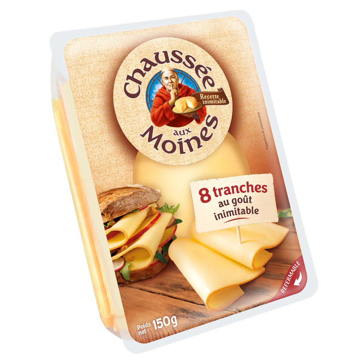 CHAUSSEE AUX MOINES Fromage en tranche 8 tranches 150g