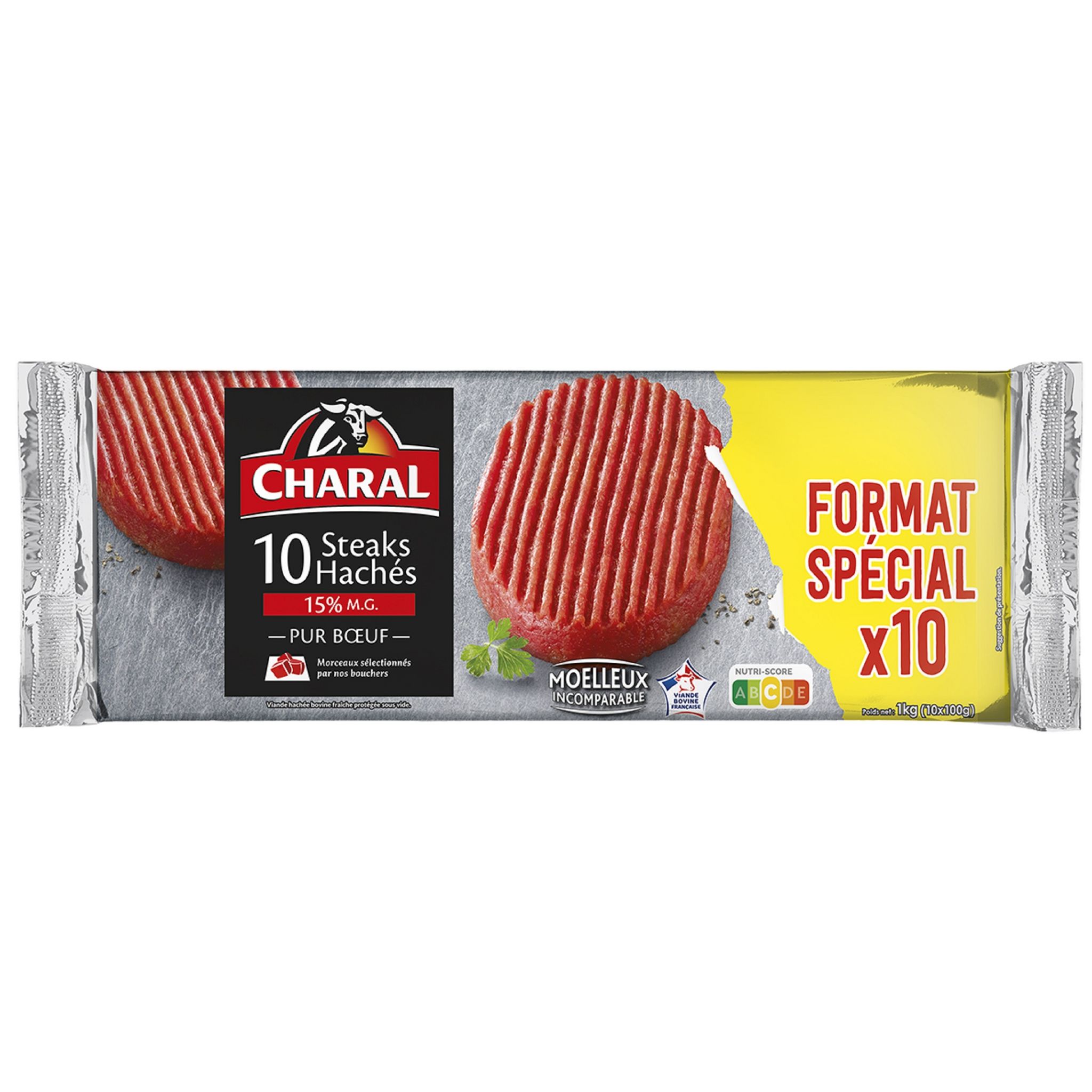 Acheter Charal 10 Hachés de boeuf à l'oignon 15%MG- Le spécial 10x100g