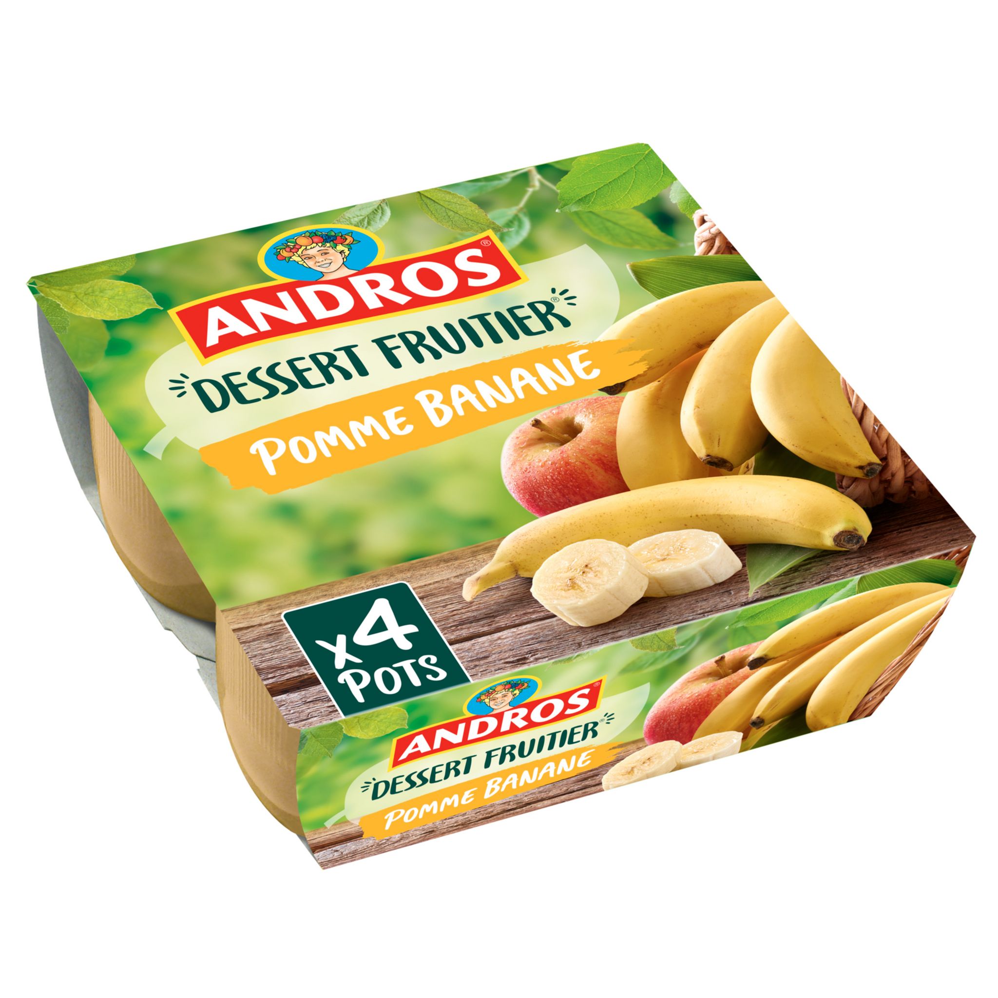 AUCHAN Spécialité pomme sans sucres ajoutés 4x97g pas cher 