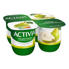 ACTIVIA Probiotiques - Yaourts aux fruits bifidus à la poire 4x125g