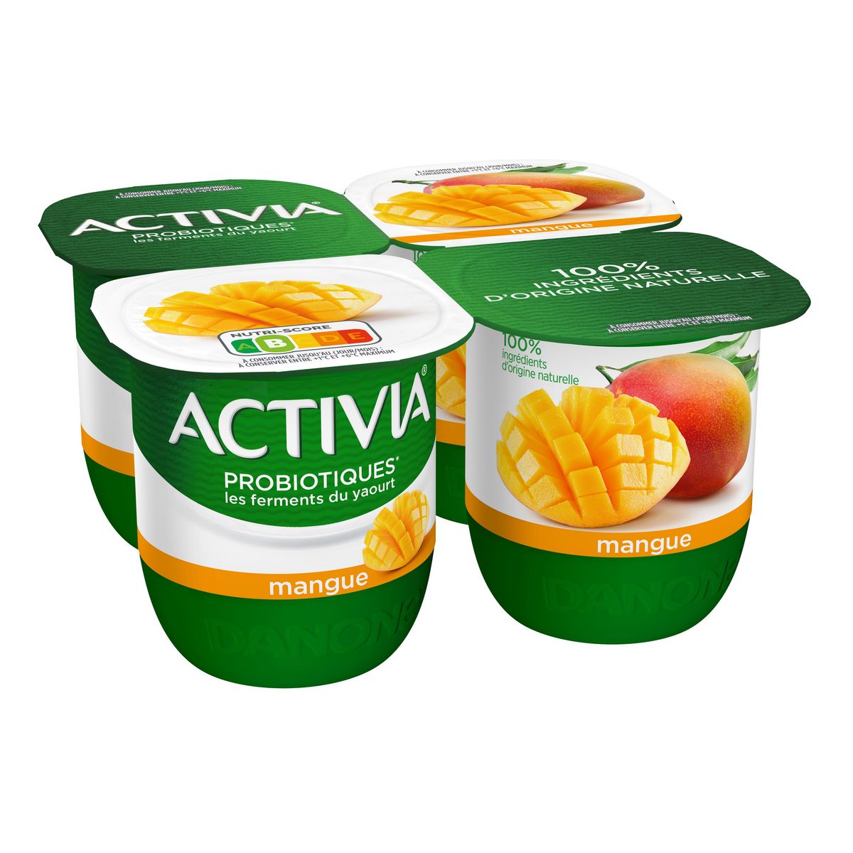 ACTIVIA Probiotiques - Yaourt au bifidus  à la mangue 4x125g