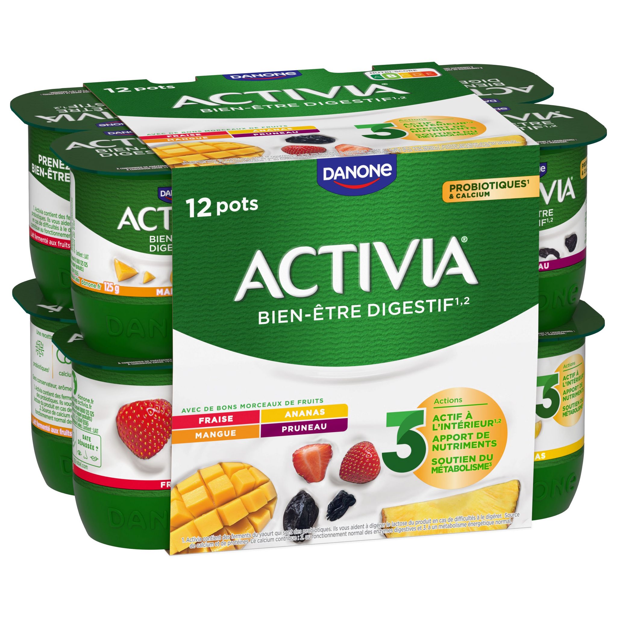 Livraison à domicile Activia Yaourt aux fruits, 16x125g