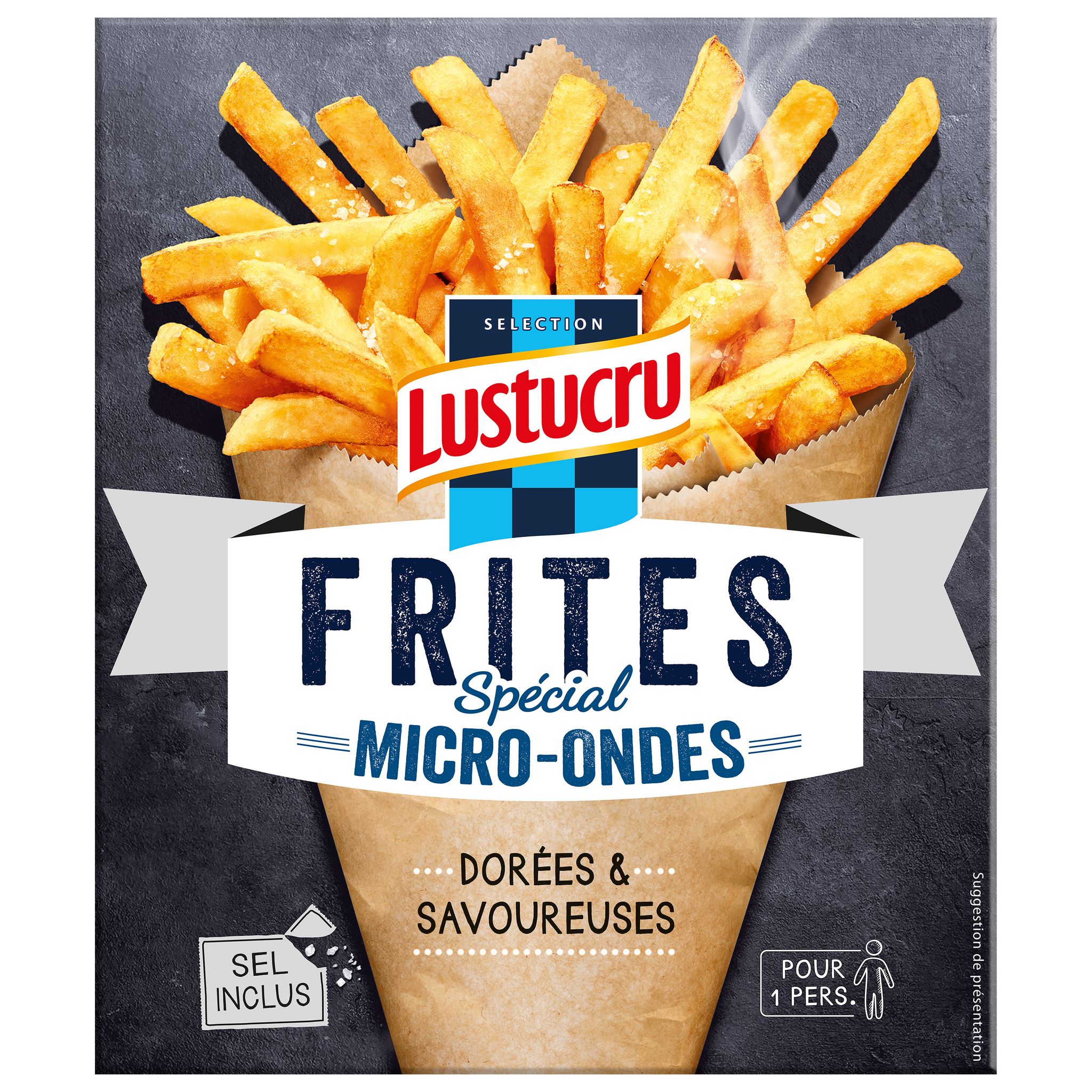 LUSTUCRU Frites spécial micro-ondes 1 portion 130g pas cher - Auchan.fr