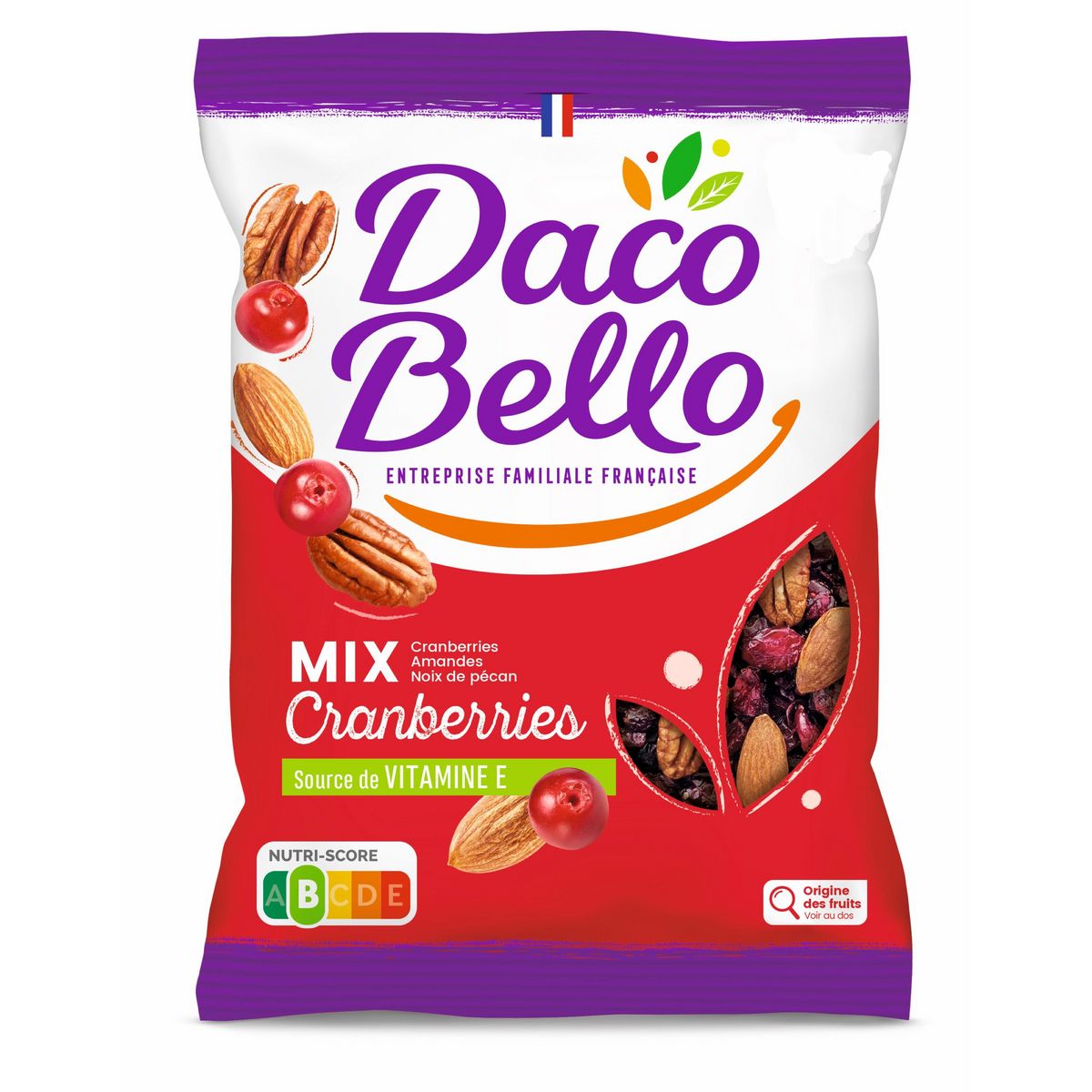 DACO BELLO Mix cranberries amandes et noix de pécan 350g