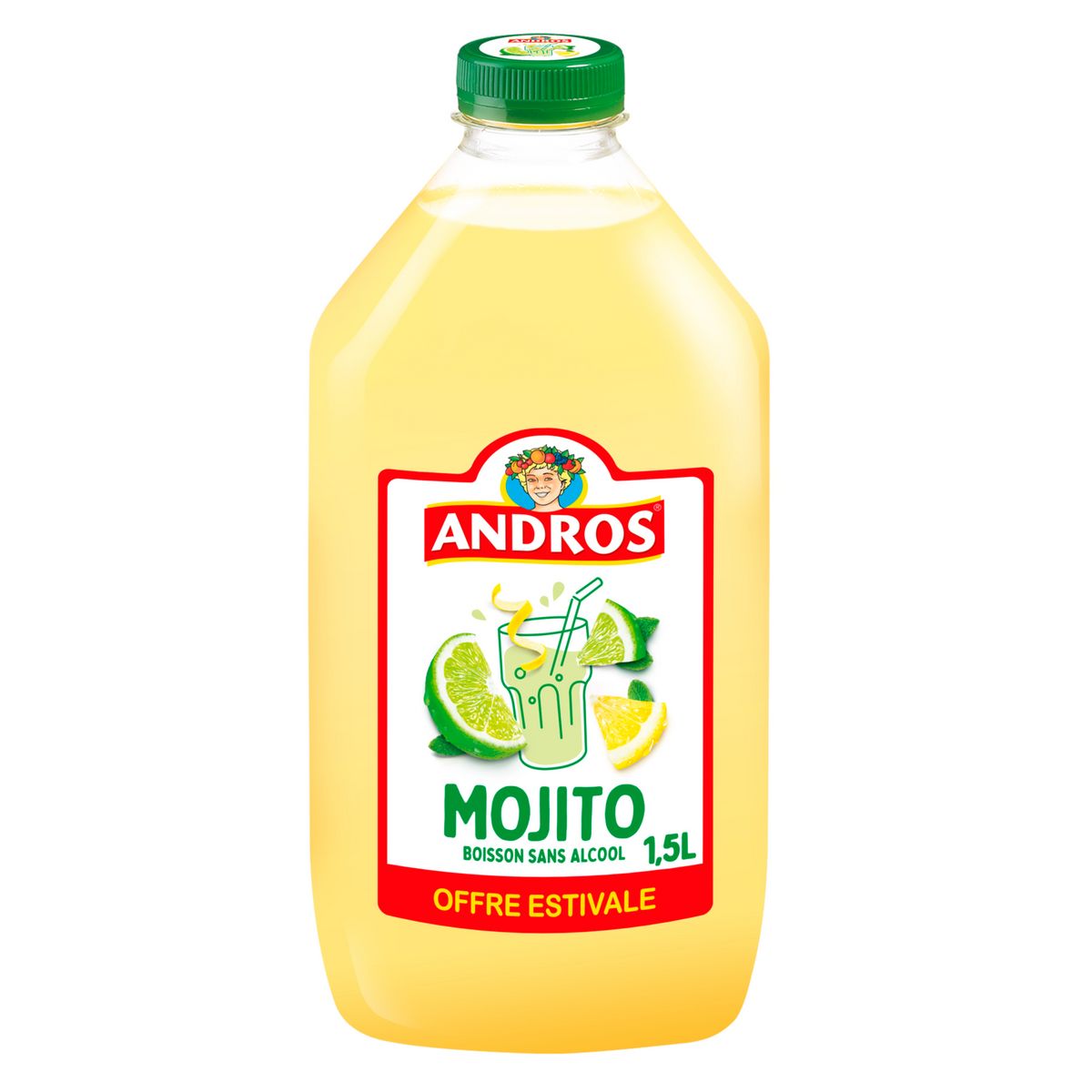 ANDROS Mojito cocktail sans alcool 1,5l