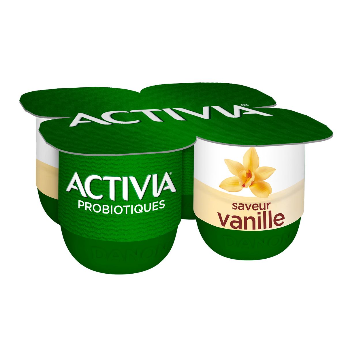 ACTIVIA Probiotiques - Yaourt au bifidus à la vanille 4x125g