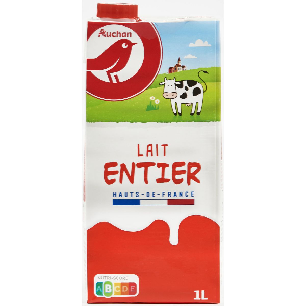 AUCHAN Lait entier 1l pas cher 