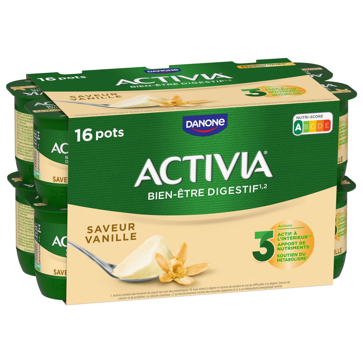 Activia Vanille  Spécialité laitière probiotiques & bifidus