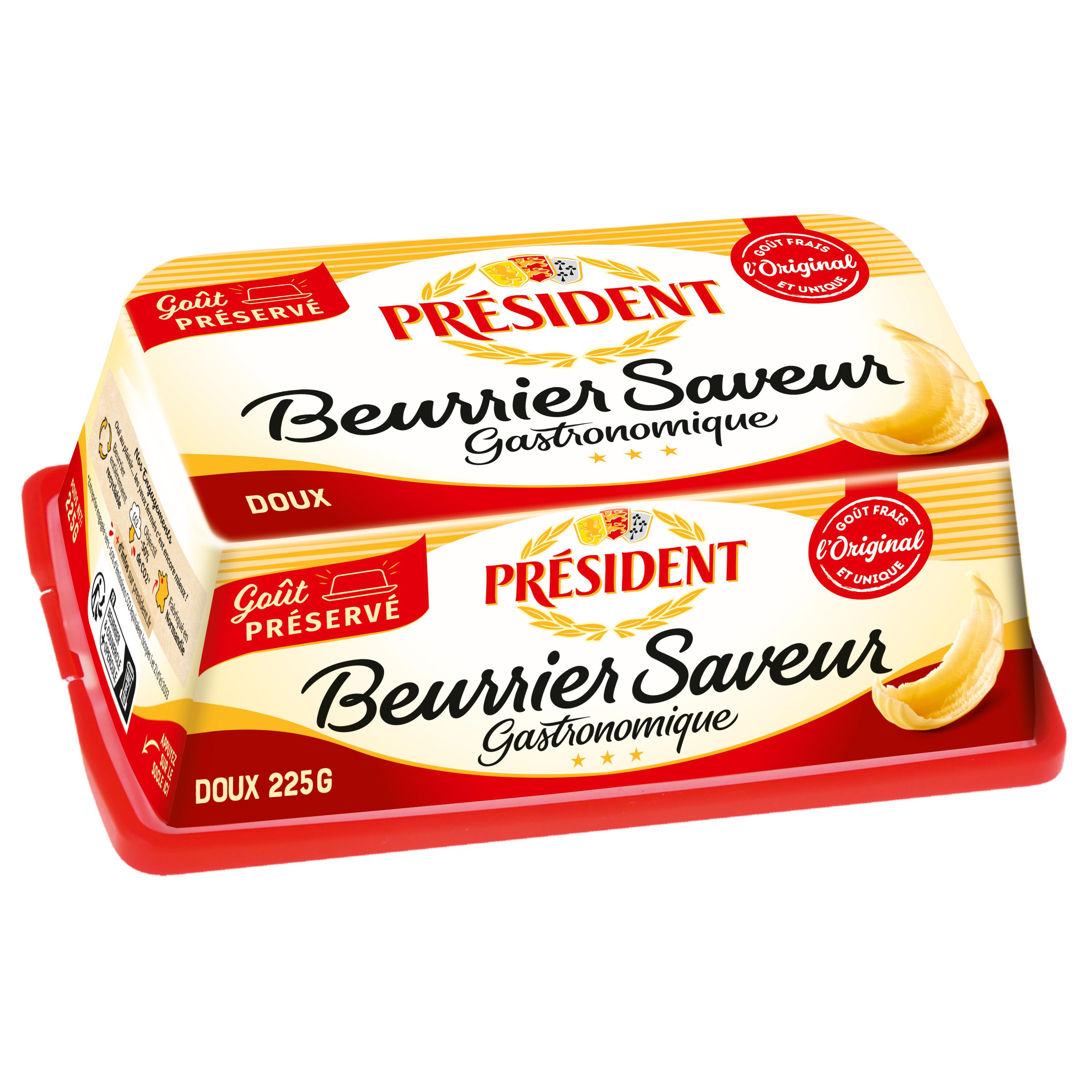 PRESIDENT Beurre demi-sel gastronomique 225g pas cher 