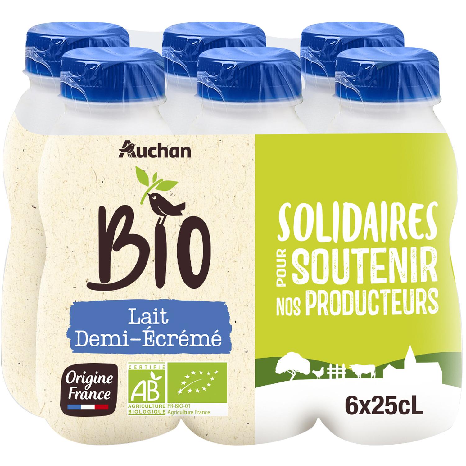 Le Lait demi-écrémé UHT BIO Monbertille - mon-marché.fr