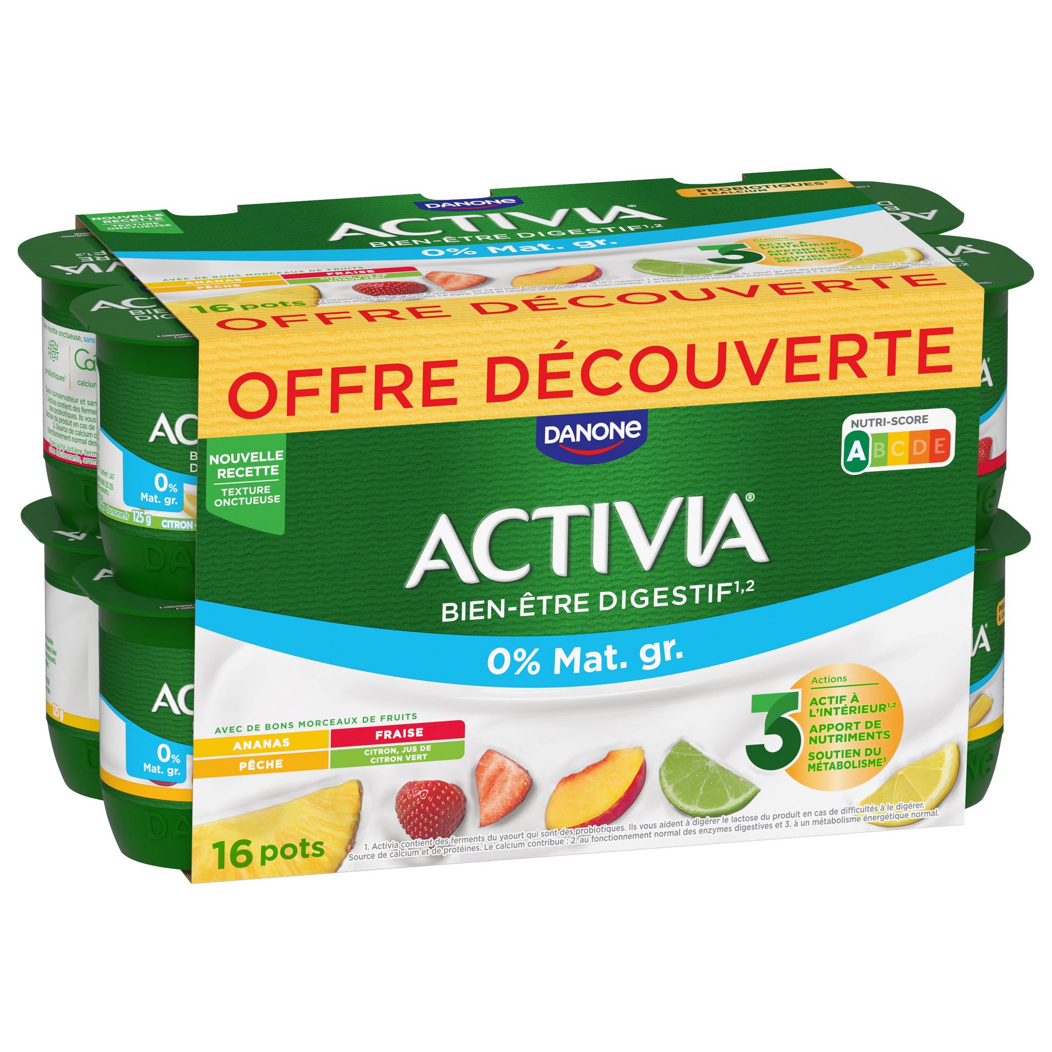 Activia 0% Fraise - 4 x 125 g