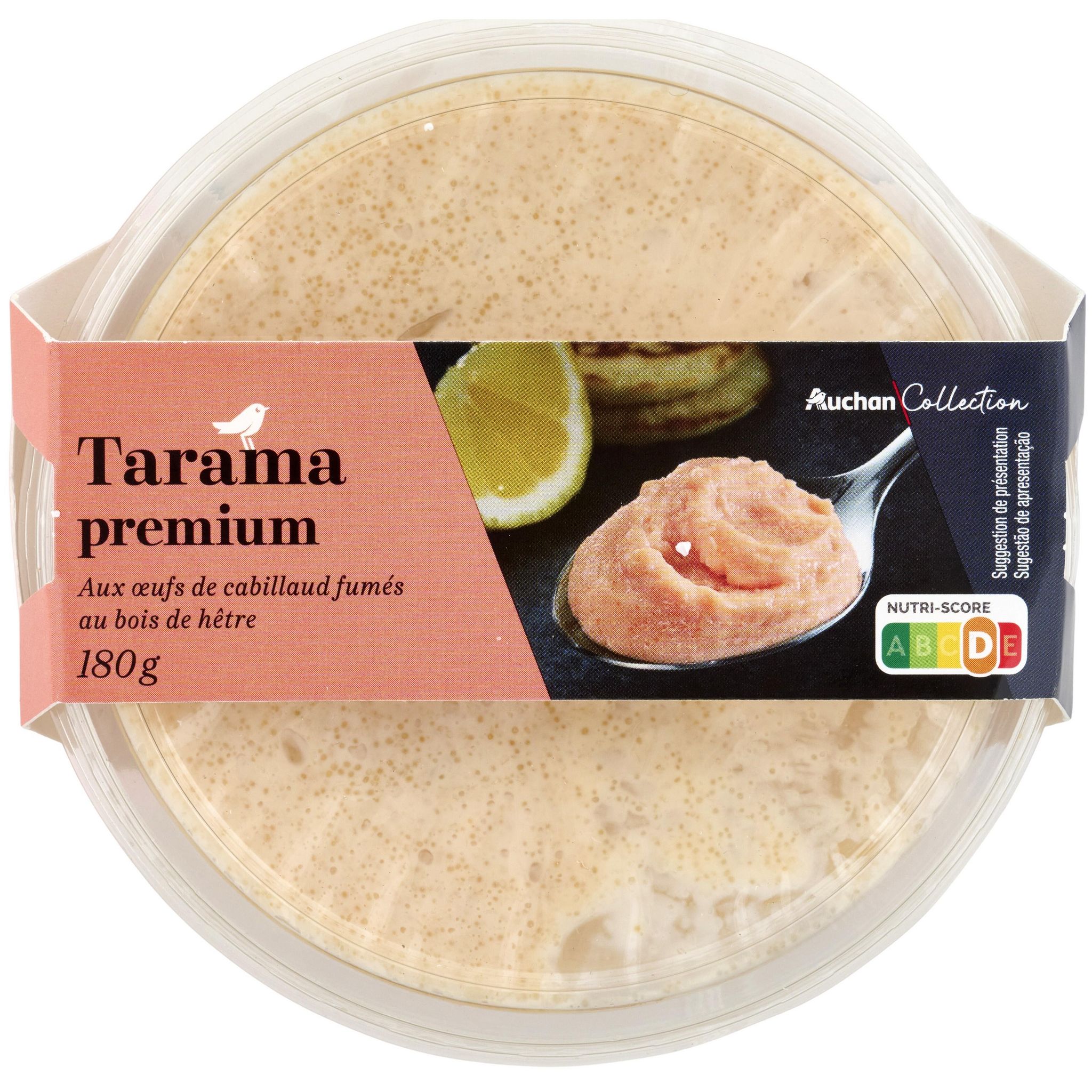 AUCHAN Tartinables Tarama aux œufs de cabillaud 1 pièce 100g pas cher 