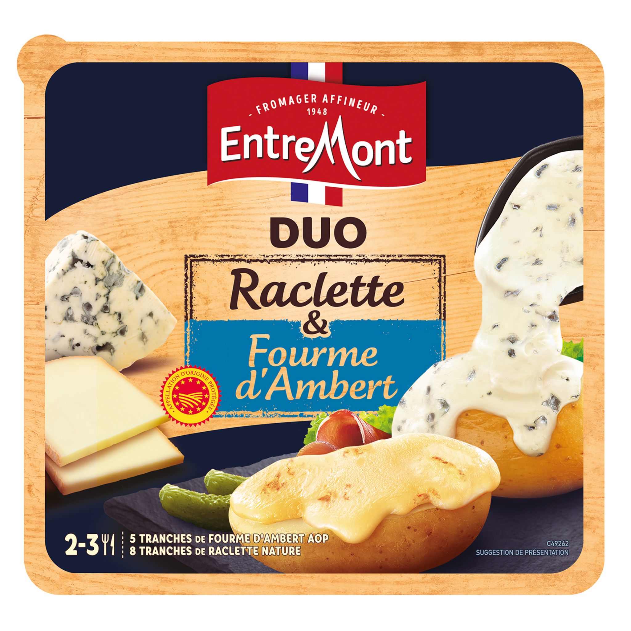 AUCHAN Fromage à raclette nature 4/6 Personnes 2x400g pas cher 