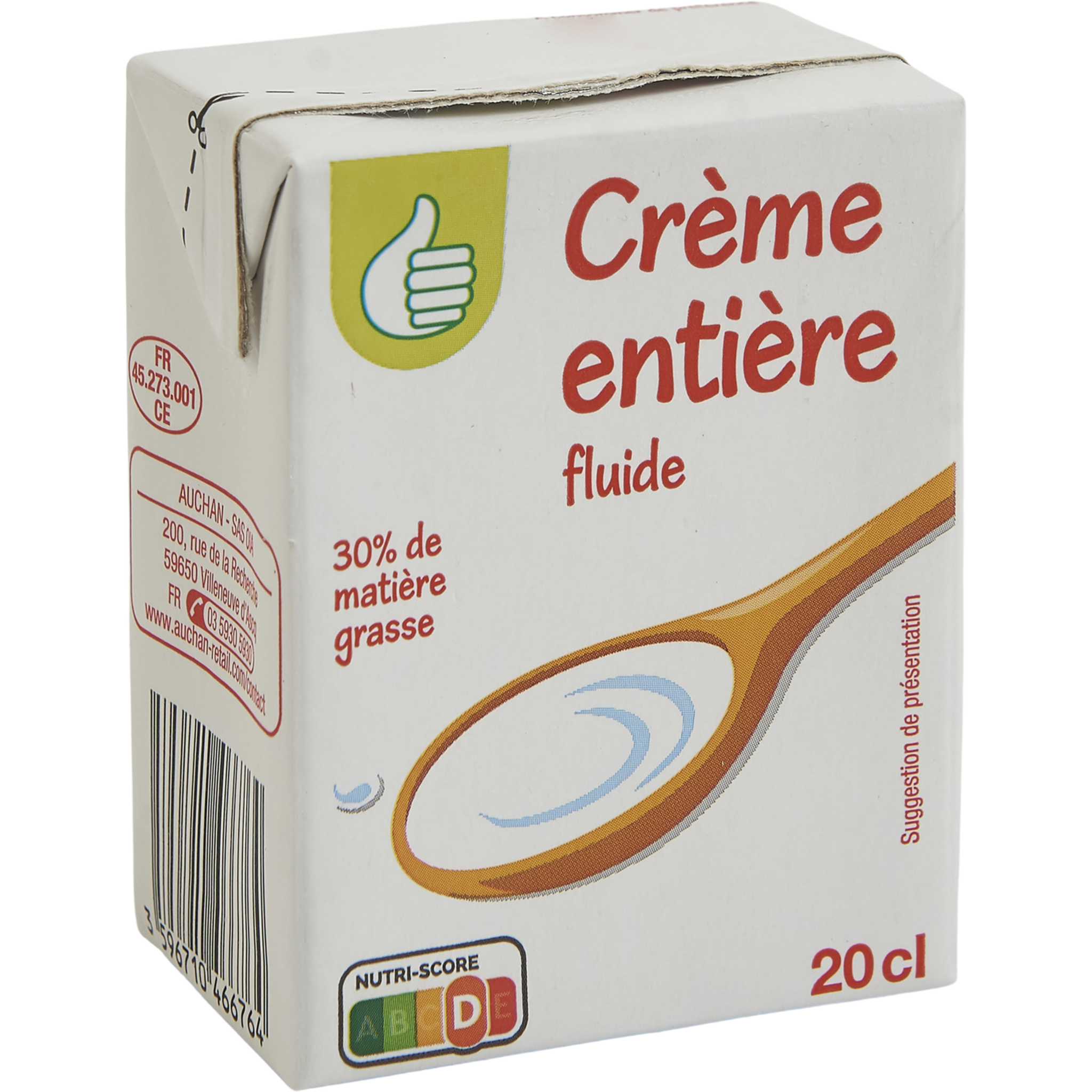 POUCE Crème fluide 30%MG UHT 20cl pas cher 