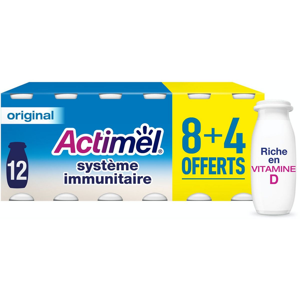 Promotion Actimel Yaourt à boire multifruits gelée royale, 12x100g